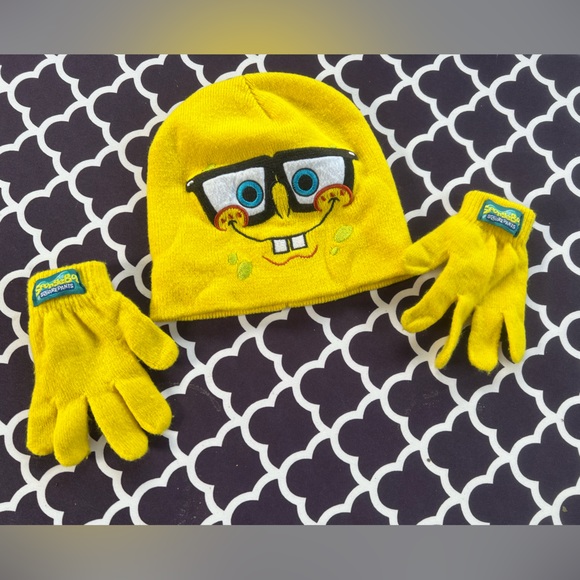 Nickolodeon SpongeBob Hat and gloves boys - Picture 1 of 2